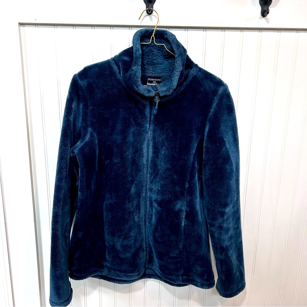 32 Degrees Plush fuzzy warm zip jacket size small side and inside pockets